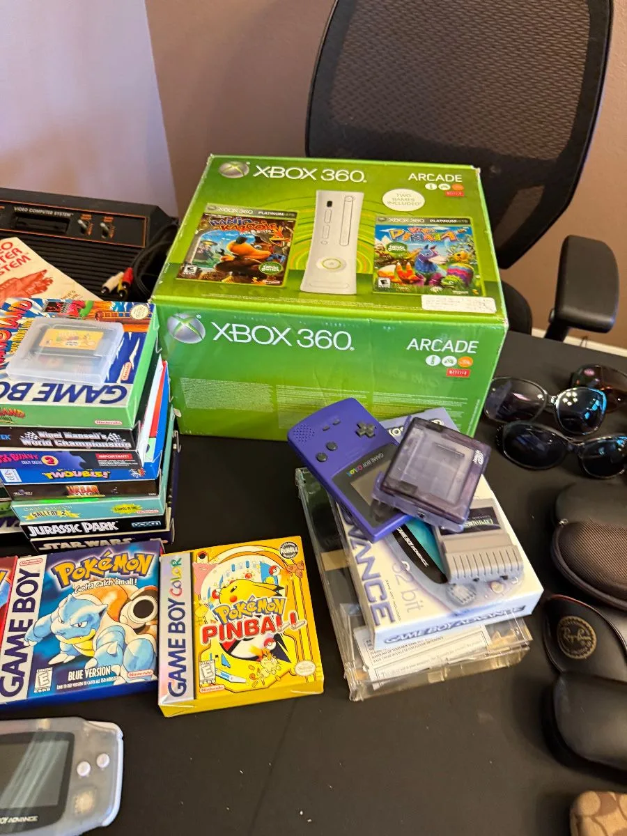 A collection of vintage and retro video games